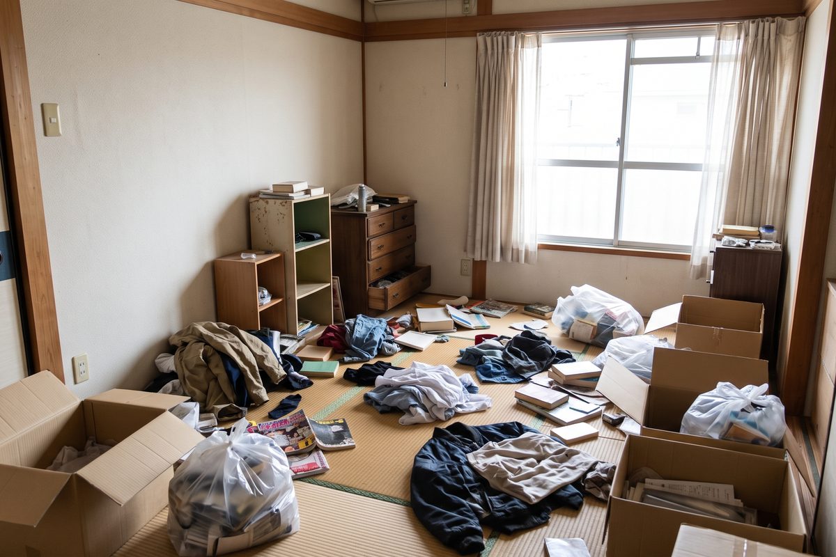 不用品であふれていた部屋
